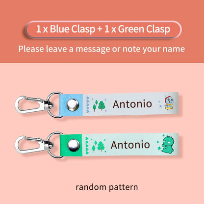 Custom Leather Kids Name Keychain